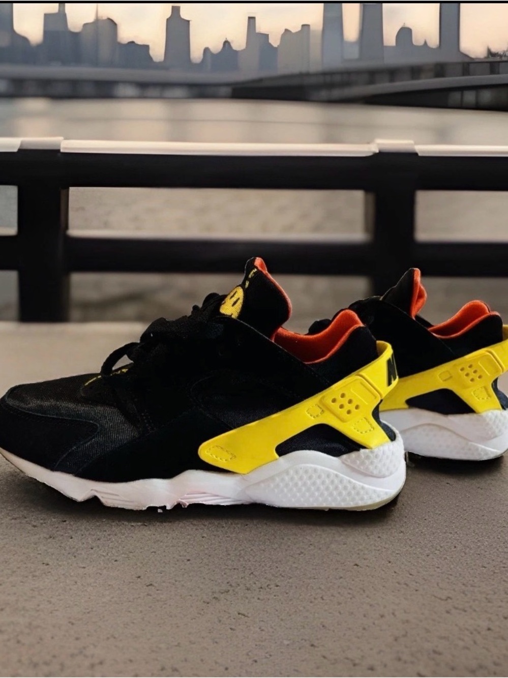 Nike Black, Yellow and Orange Athletic Sneakers